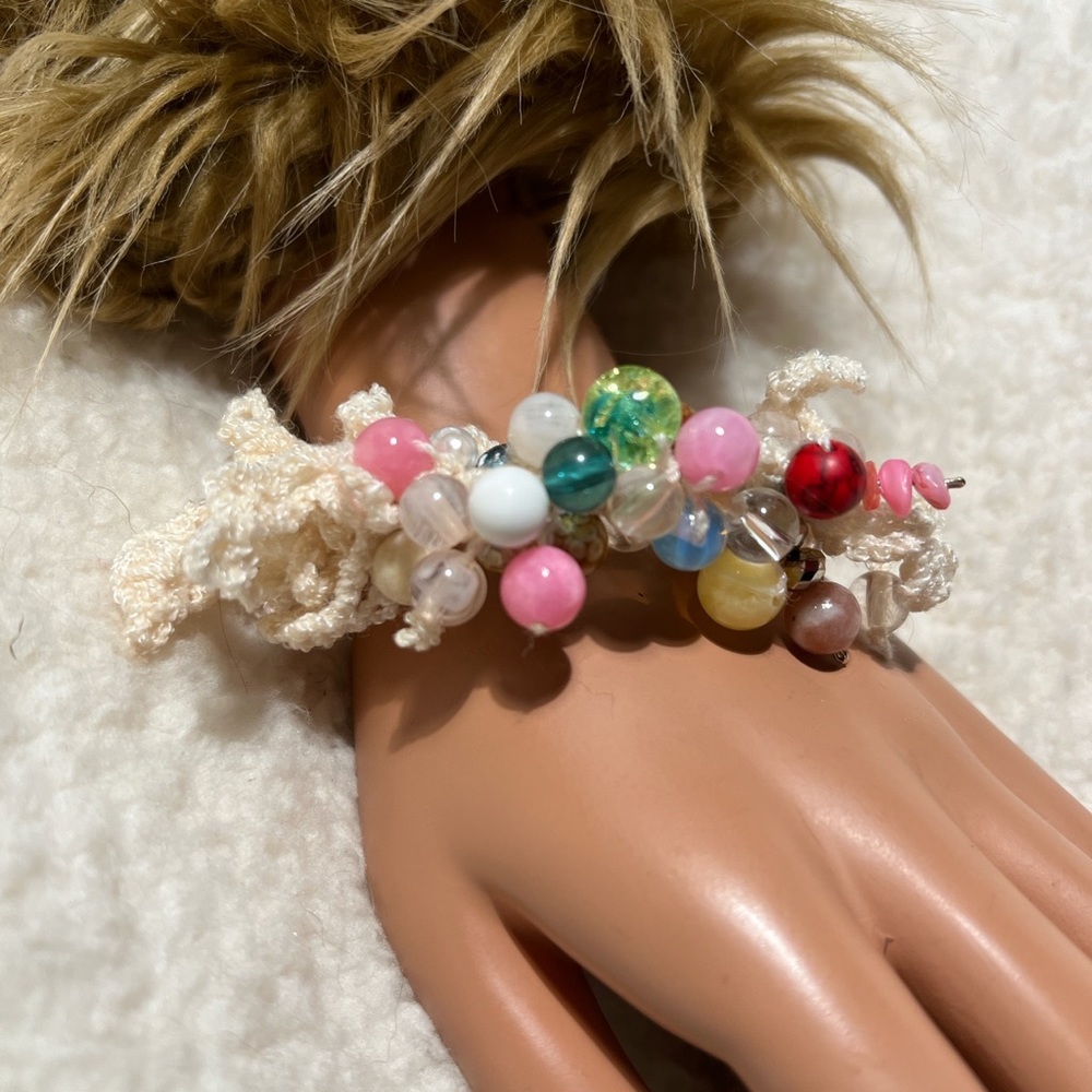 Bracelet  mixed gemstone wire